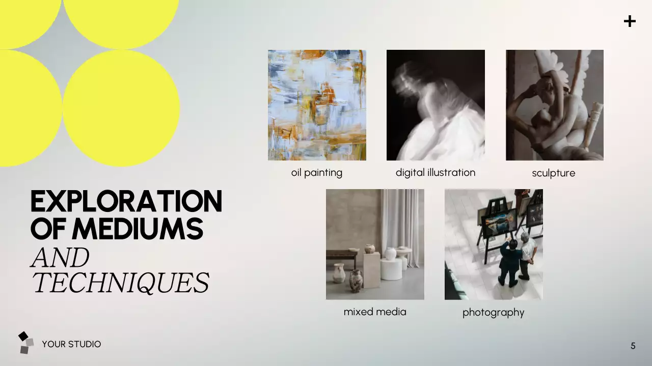 Yellow Modern Art Portfolio Presentation