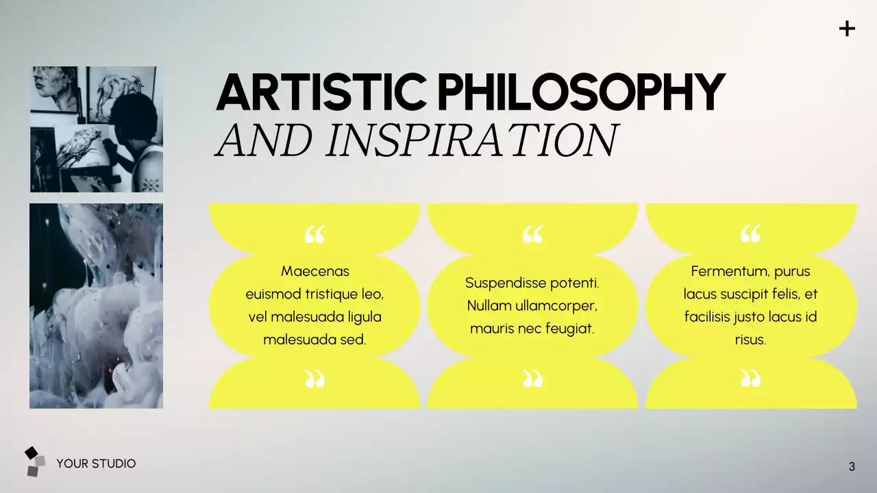 Yellow Modern Art Portfolio Presentation