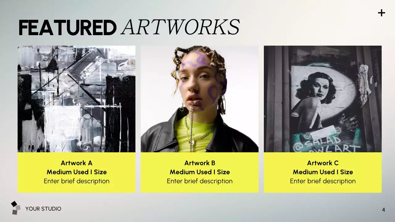 Yellow Modern Art Portfolio Presentation