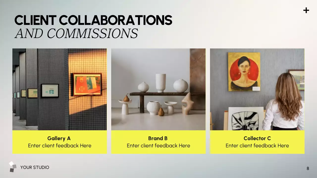 Yellow Modern Art Portfolio Presentation