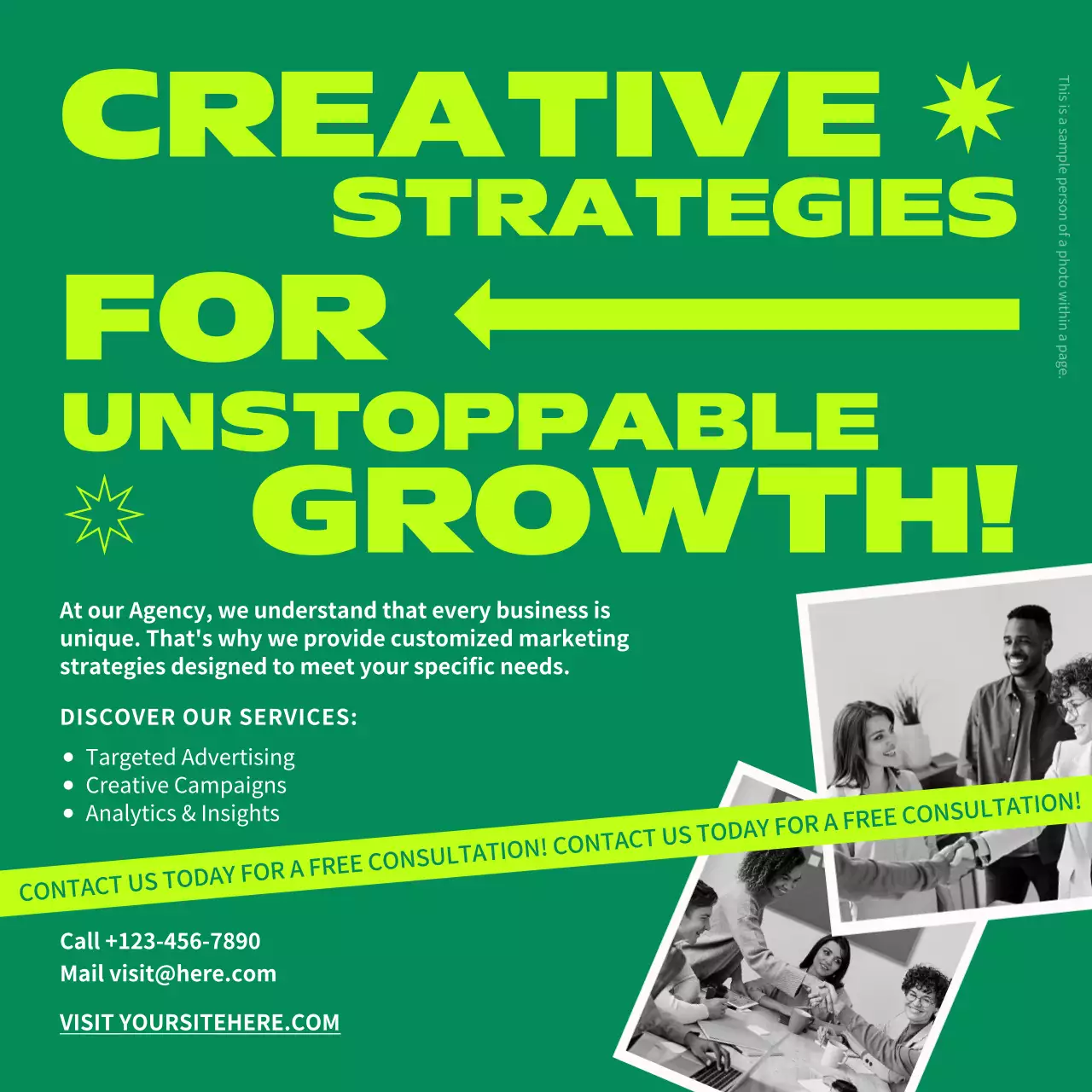 Green Marketing Agency Promotion Social Media Squares