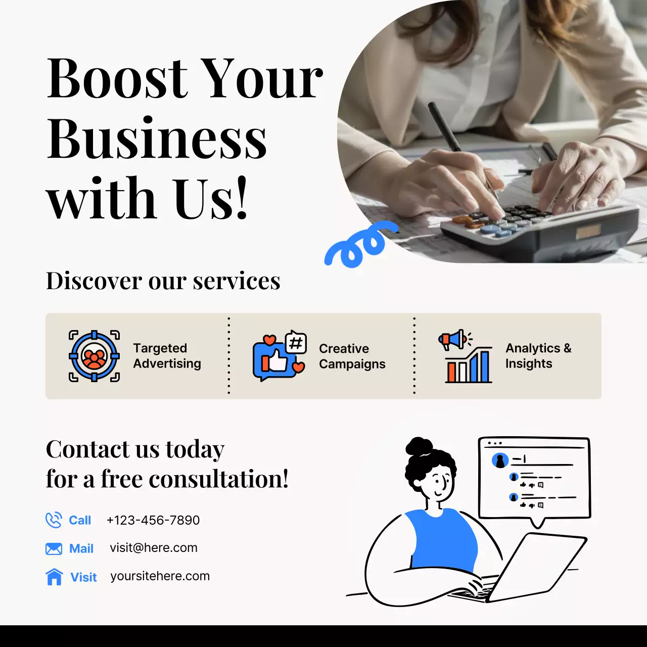 Beige Modern Business Promotion Social Media Post