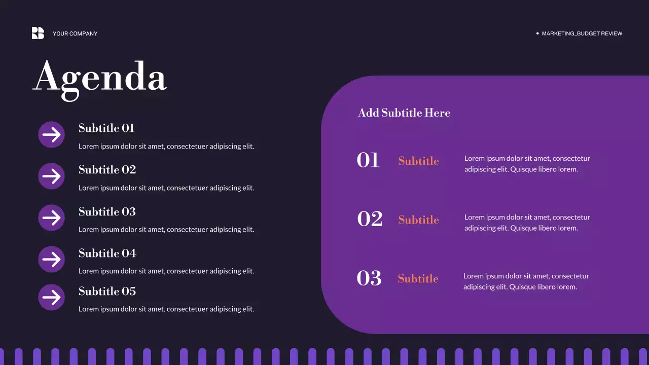 Purple Modern Budget Review Presentation