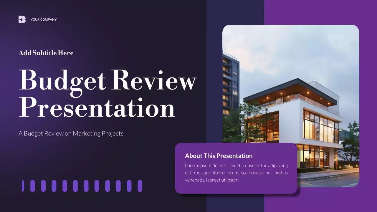 Purple Modern Budget Review Presentation