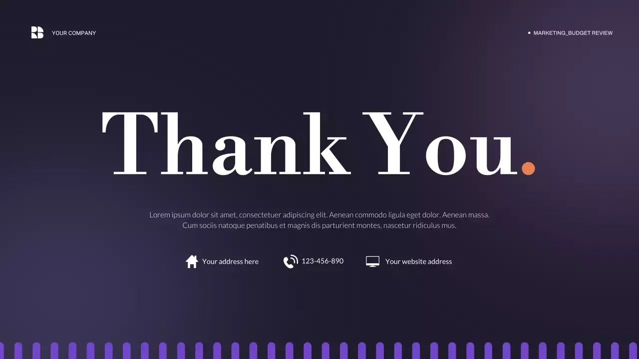 Purple Modern Budget Review Presentation