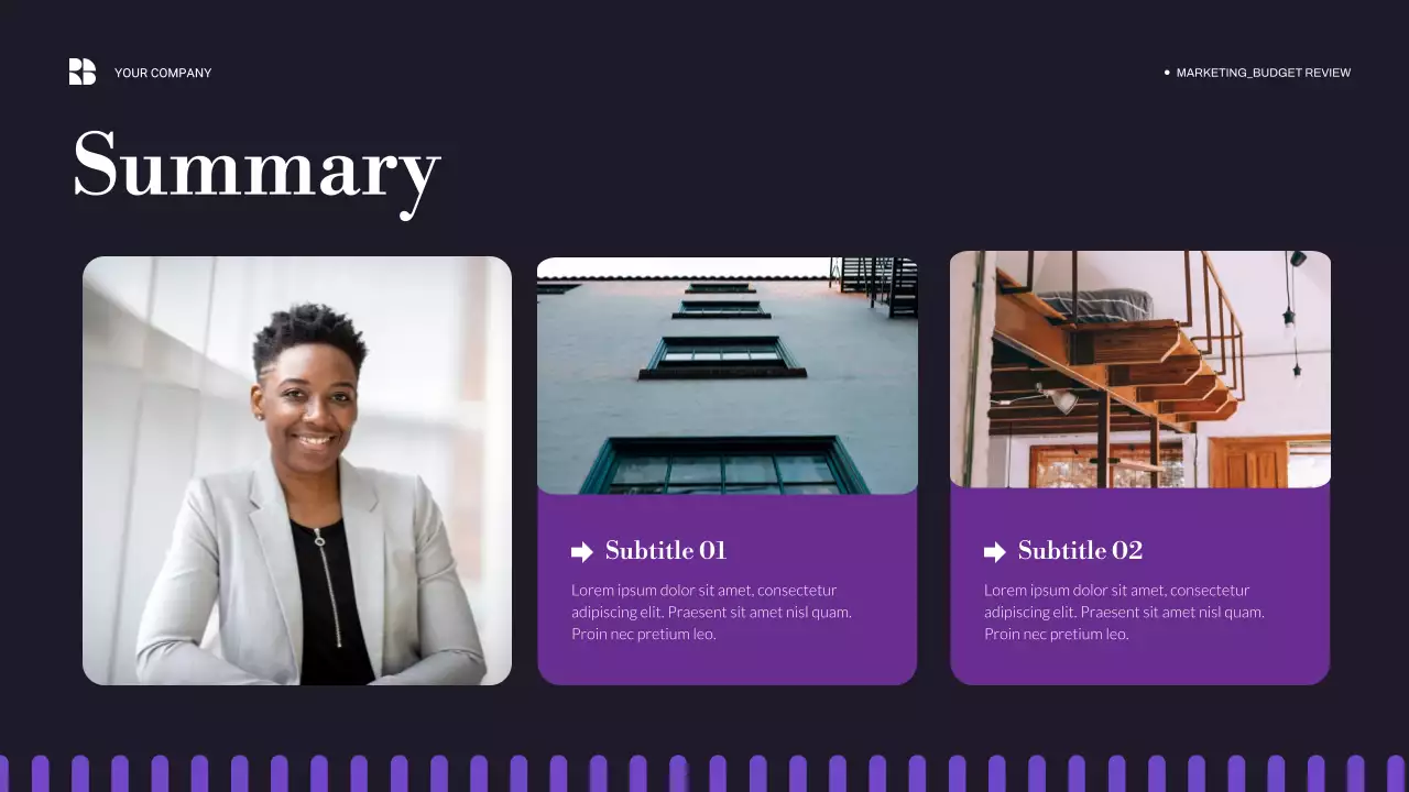 Purple Modern Budget Review Presentation