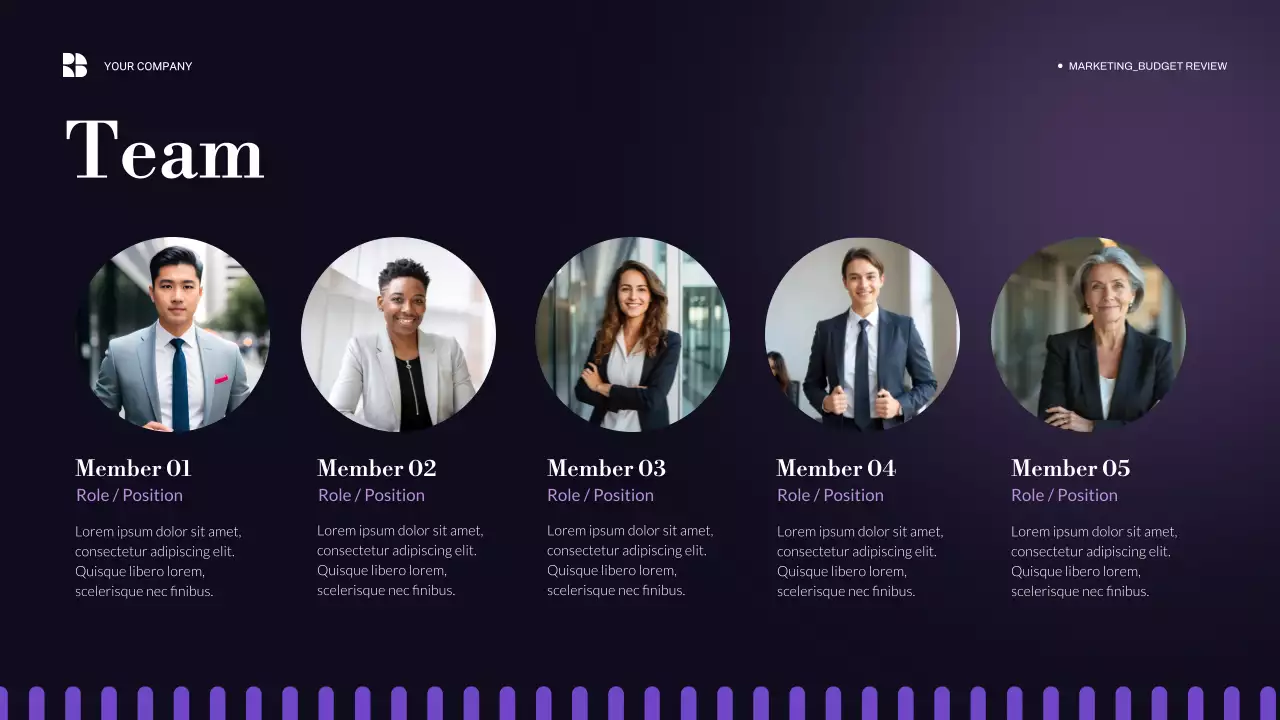 Purple Modern Budget Review Presentation