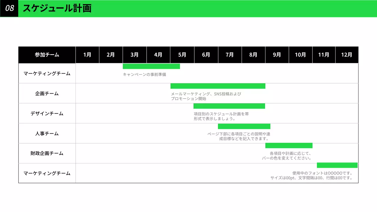 緑 シンプル キャンペーン 企画書 プレゼンテーション