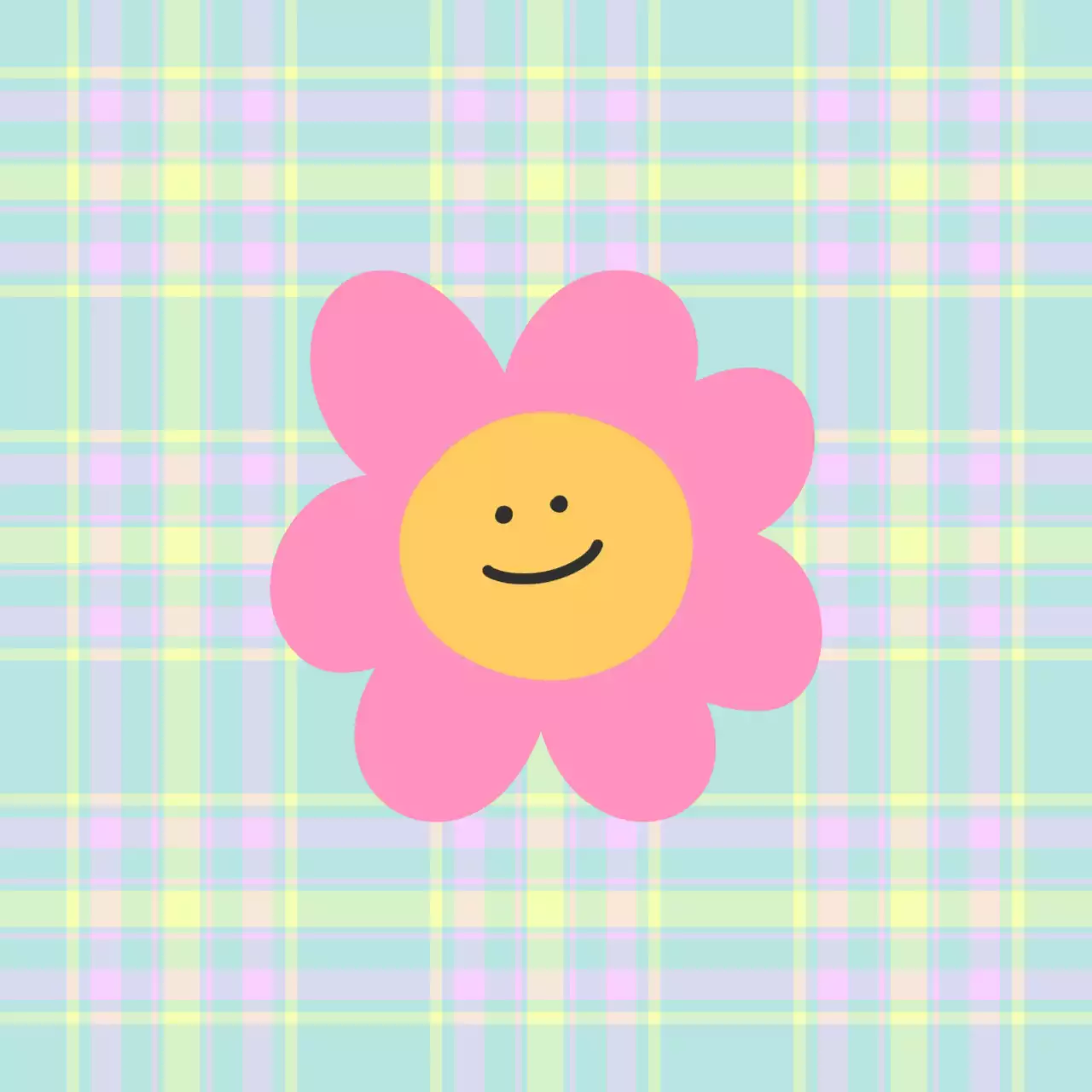 핑크 아기자기한 꽃 스티커