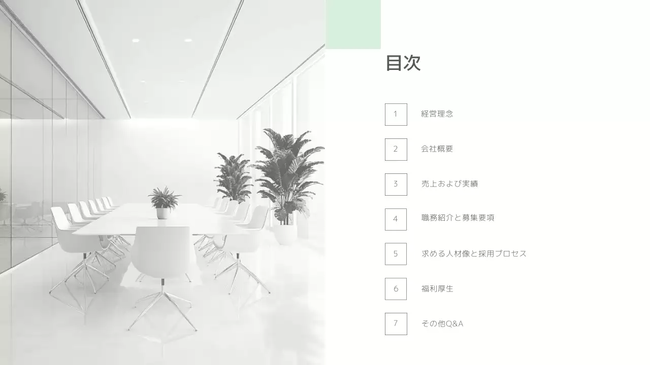 ミント モダン 会社説明会 プレゼンテーション