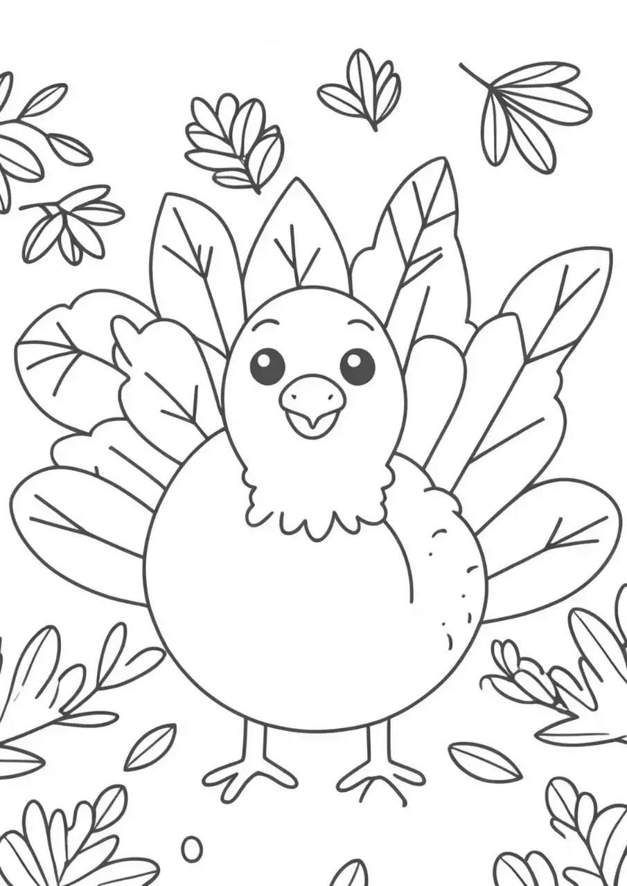 흑백 아기자기한 만화 그림