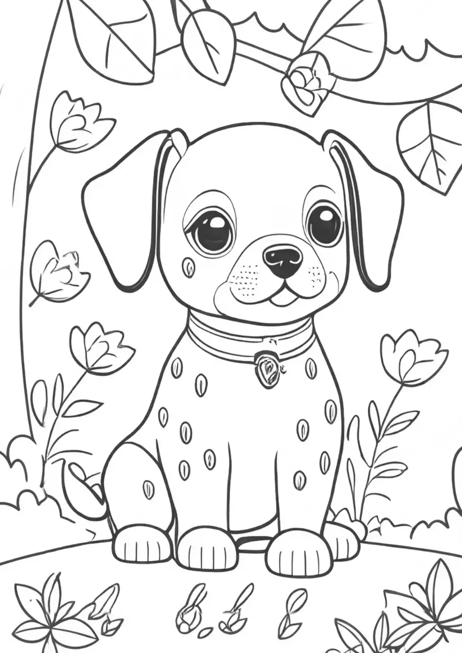 흑백 아기자기한 만화 그림