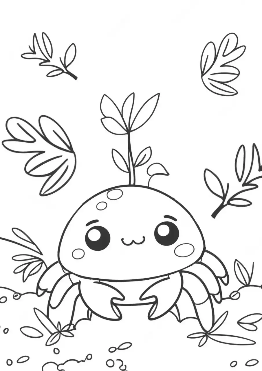 흑백 아기자기한 만화 그림