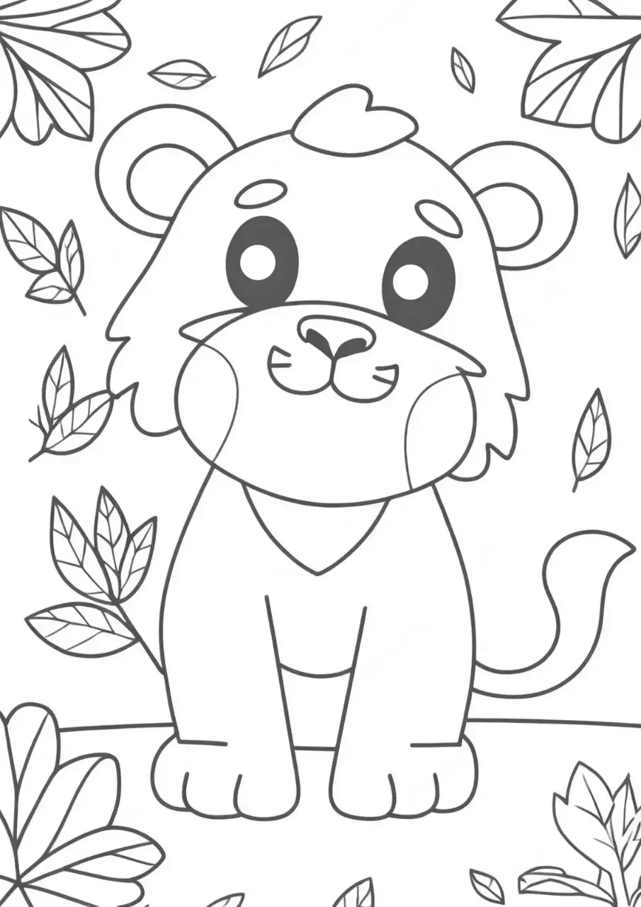 흑백 아기자기한 만화 그림