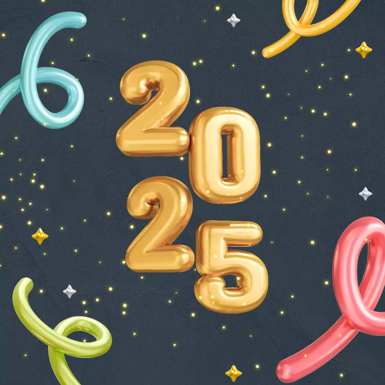 골드 팝 새해 기념