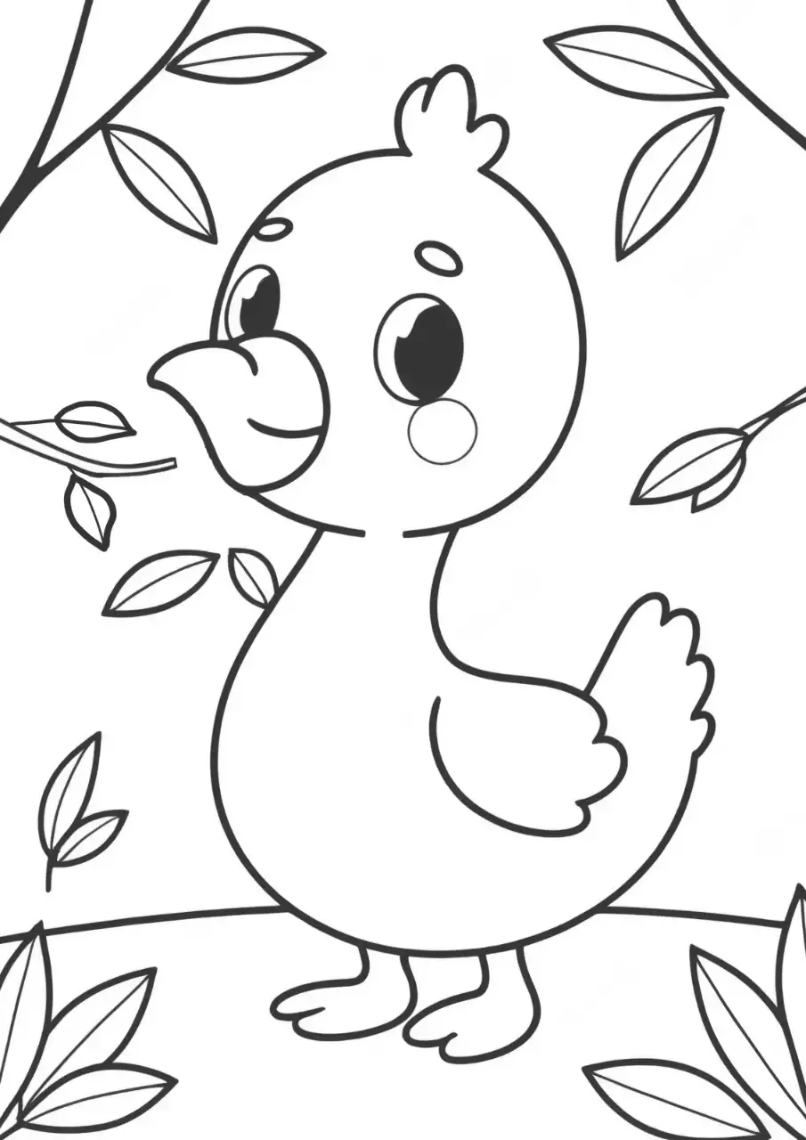 흑백 아기자기한 동물 만화