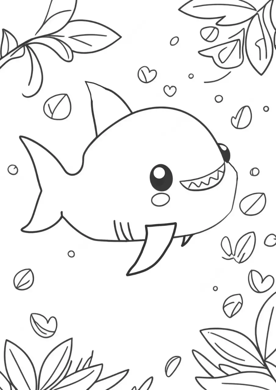 흑백 아기자기한 동물 만화