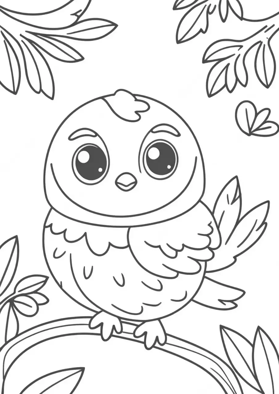 흑백 아기자기한 동물 만화