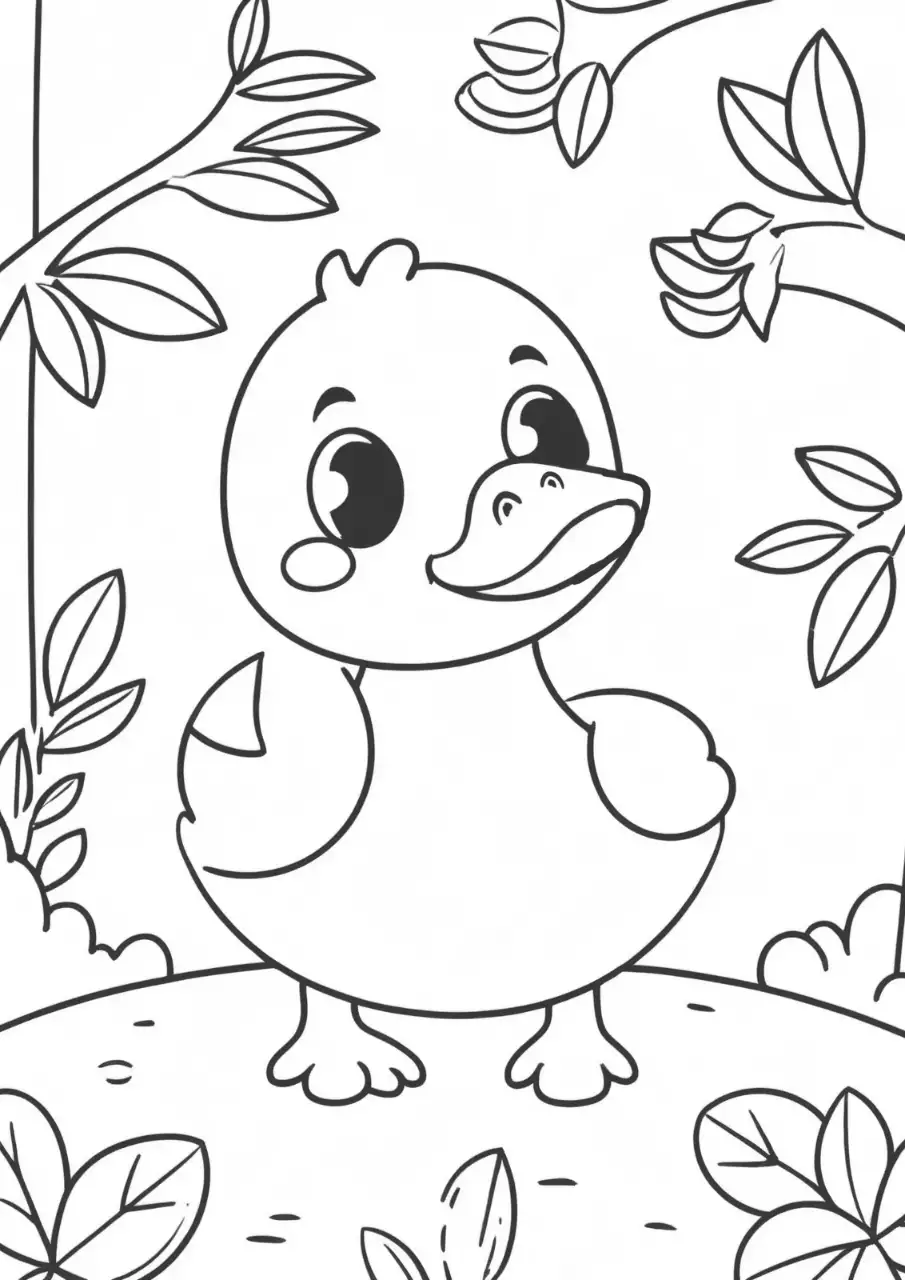 흑백 아기자기한 동물 만화