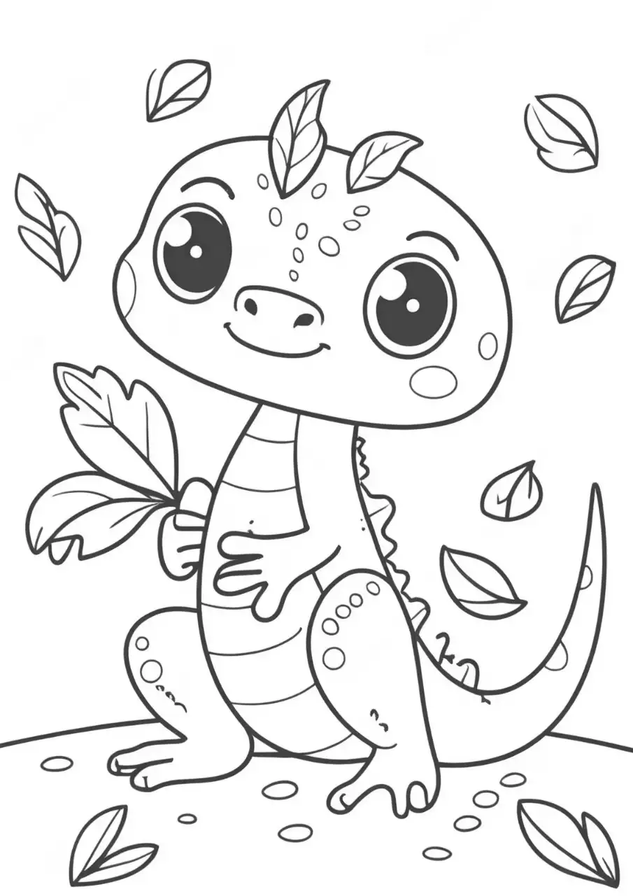 흑백 아기자기한 동물 만화