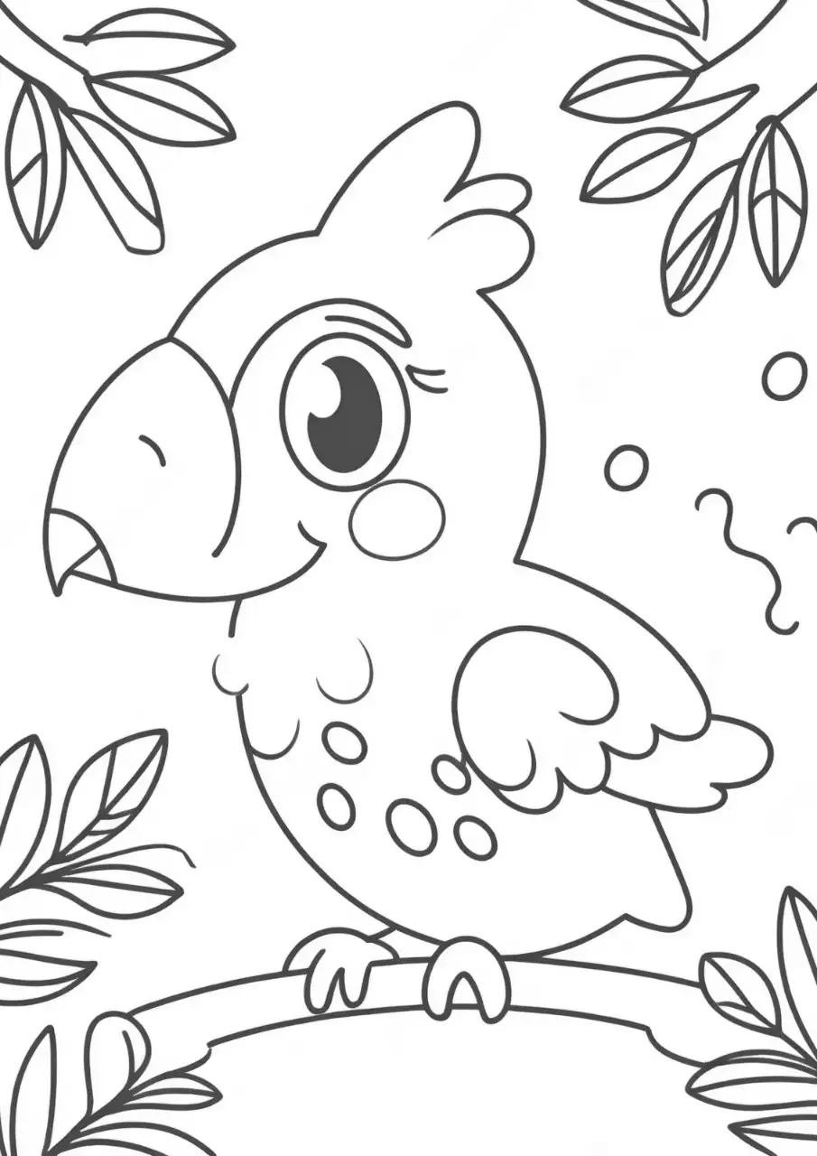 흑백 아기자기한 동물 만화