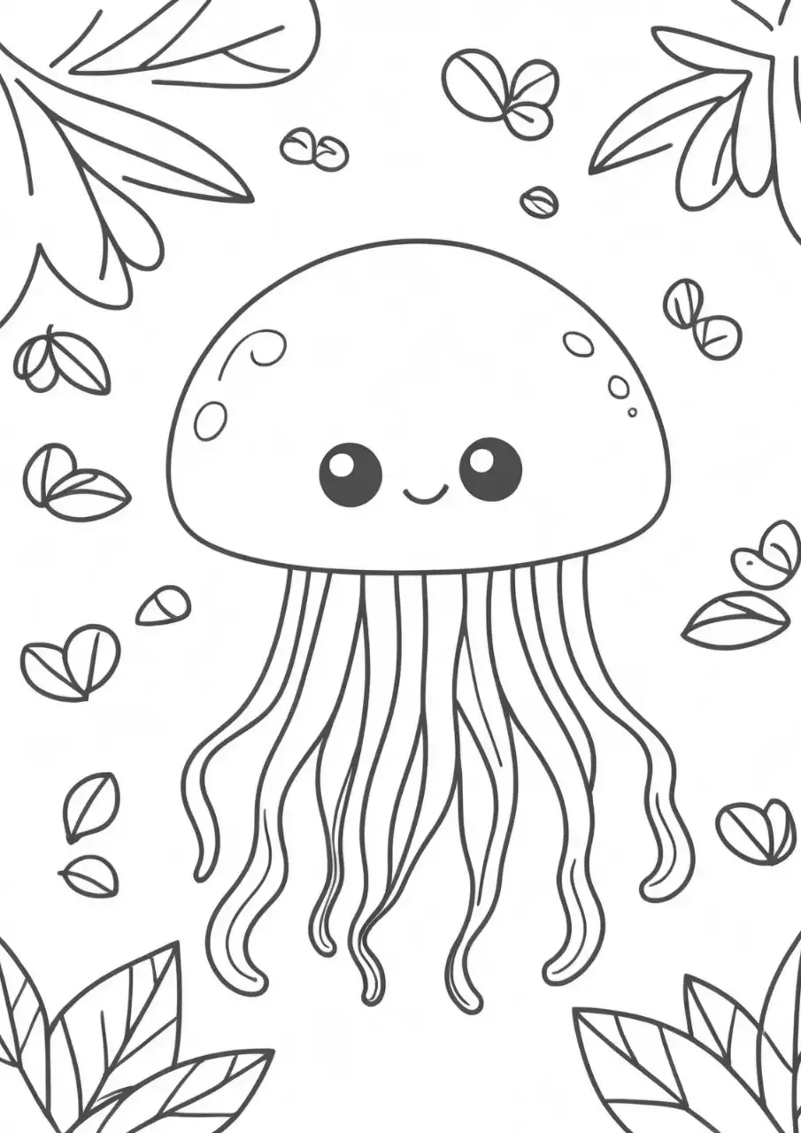 흑백 아기자기한 동물 만화