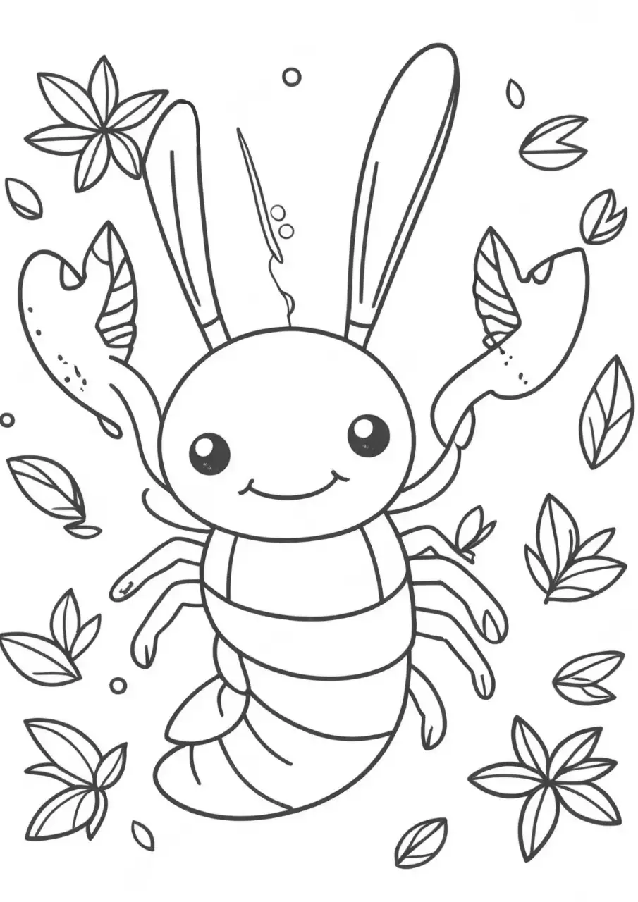 흑백 아기자기한 동물 만화