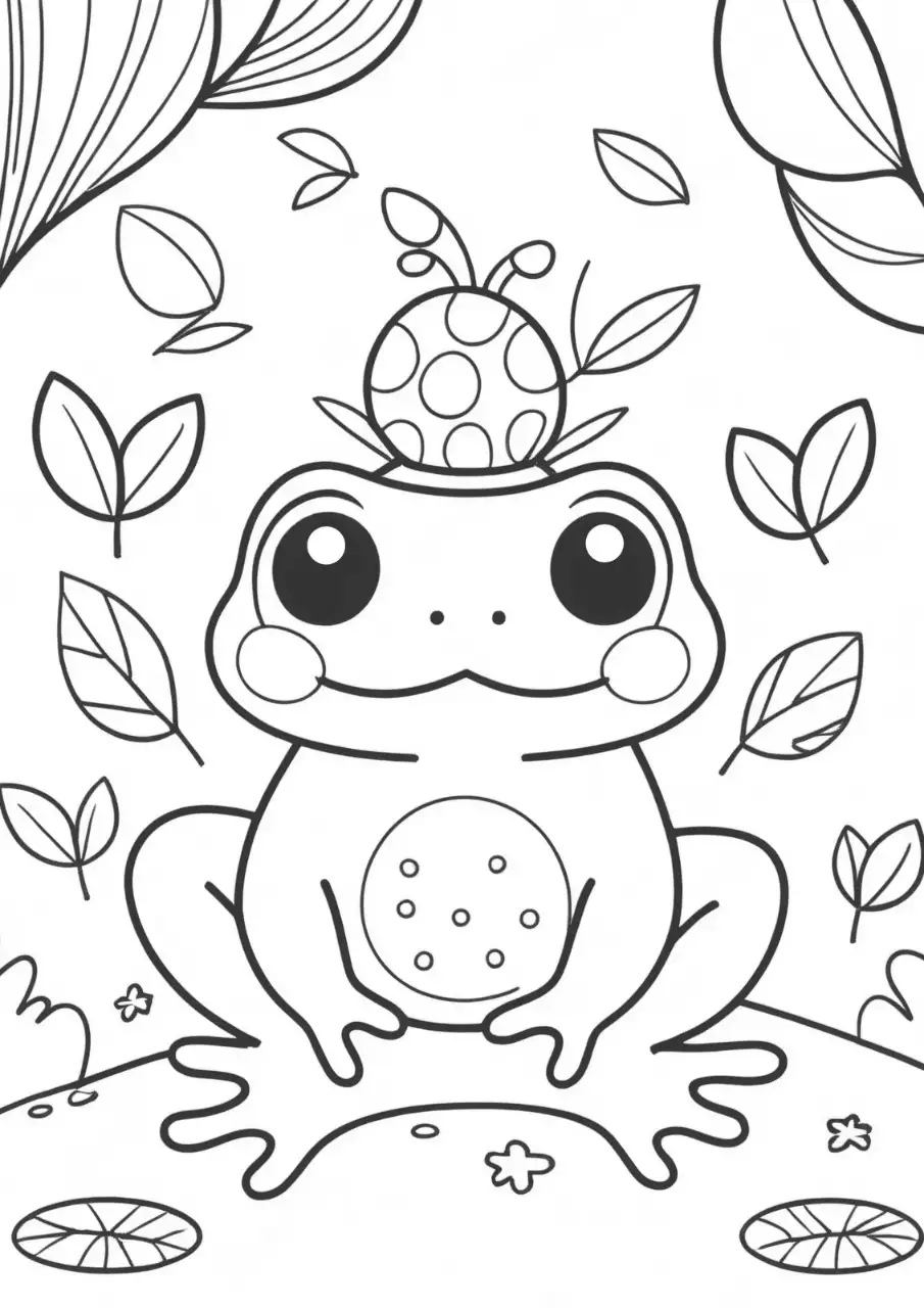 흑백 아기자기한 동물 만화