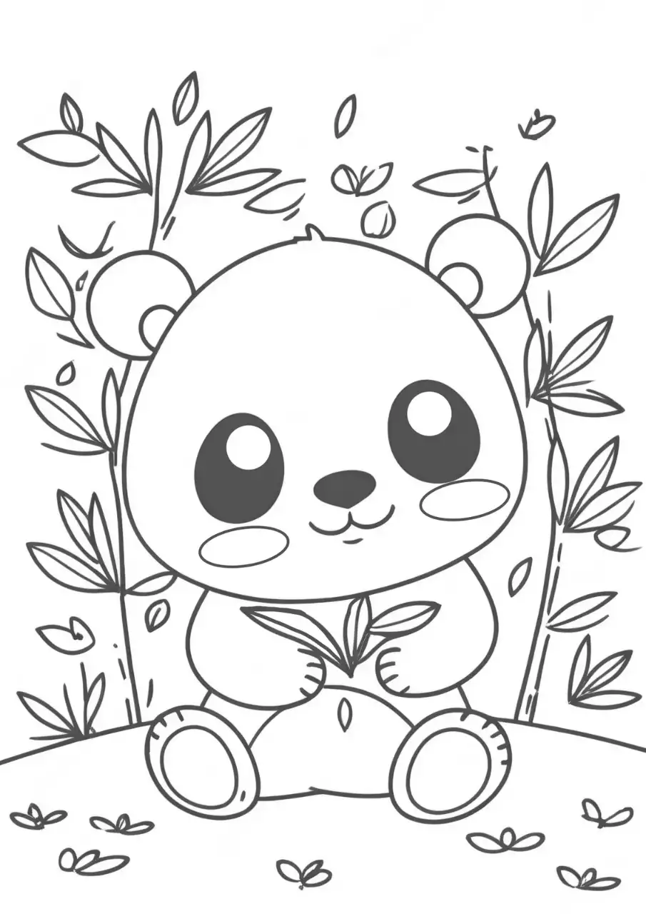 흑백 아기자기한 동물 만화