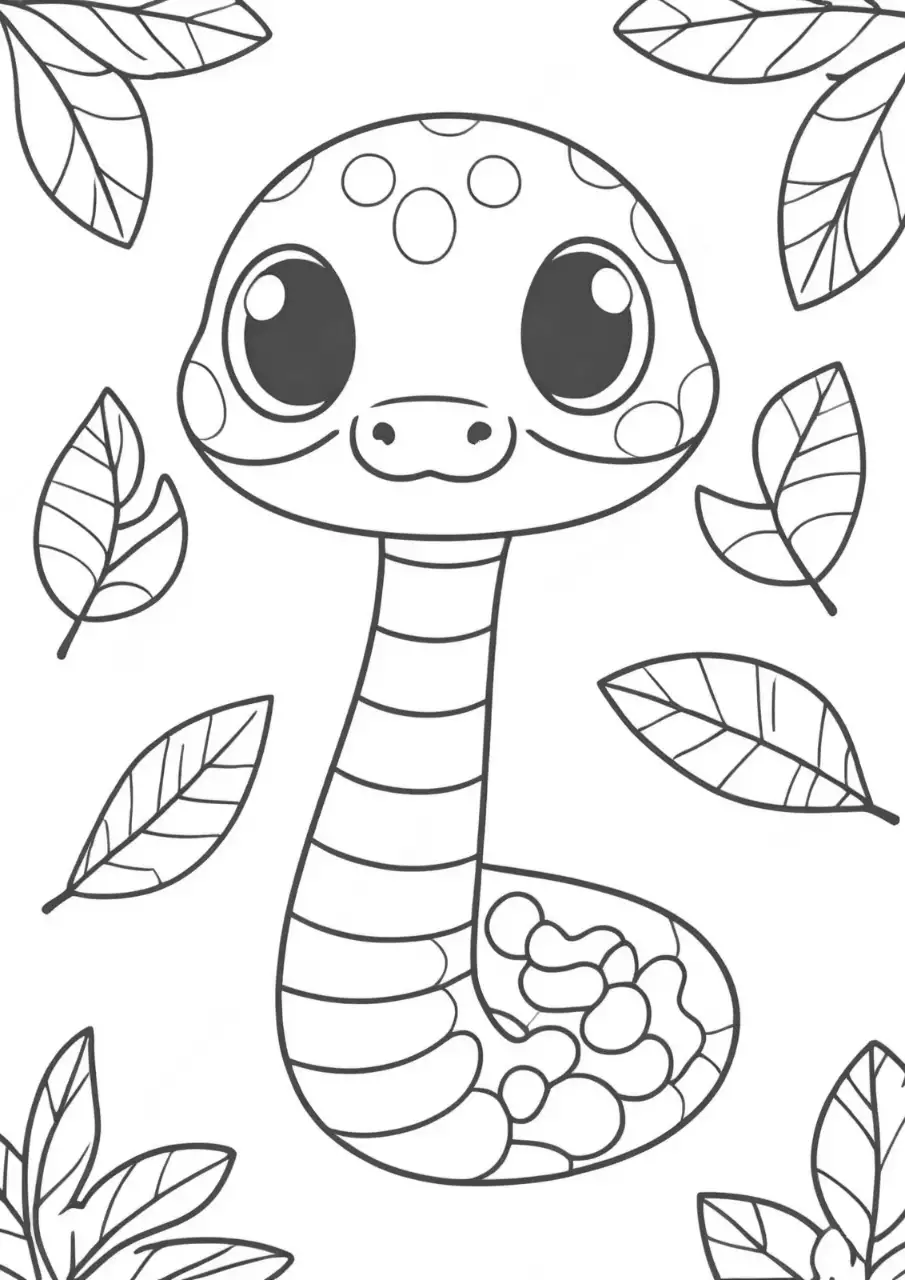 흑백 아기자기한 동물 만화