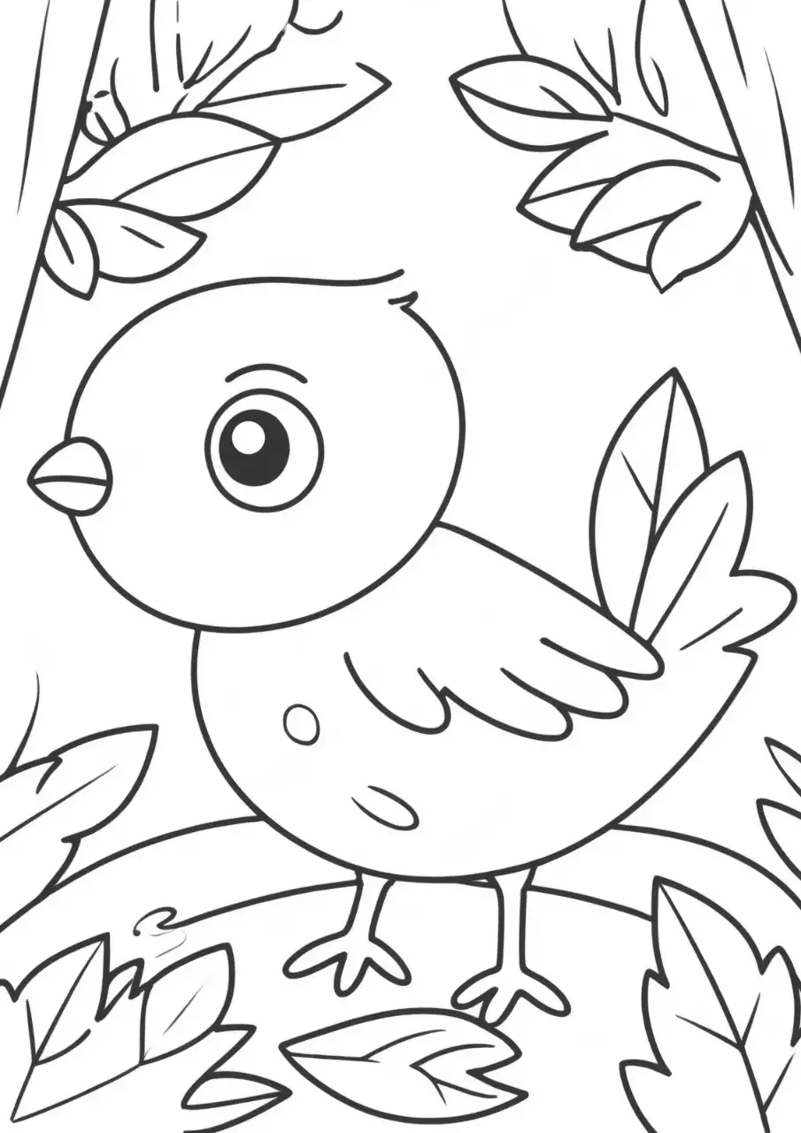 흑백 아기자기한 동물 만화