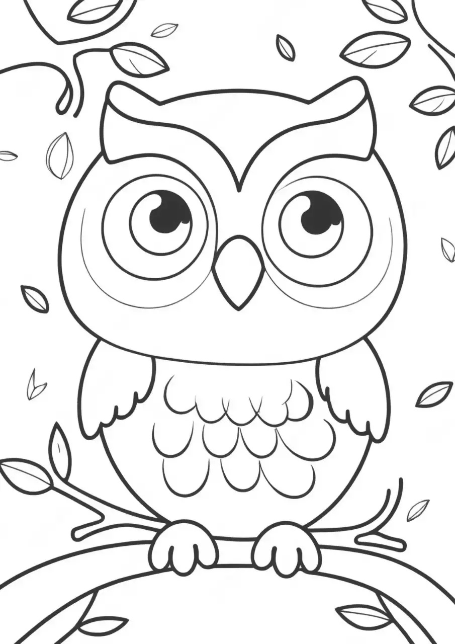 흑백 아기자기한 동물 만화