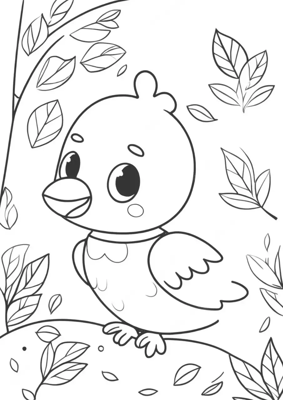 흑백 아기자기한 동물 만화