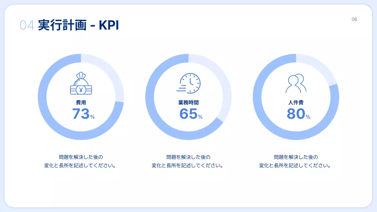 青 シンプル ビジネス 提案書 プレゼンテーション