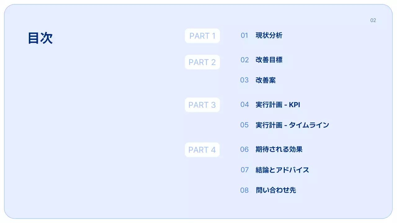 青 シンプル ビジネス 提案書 プレゼンテーション