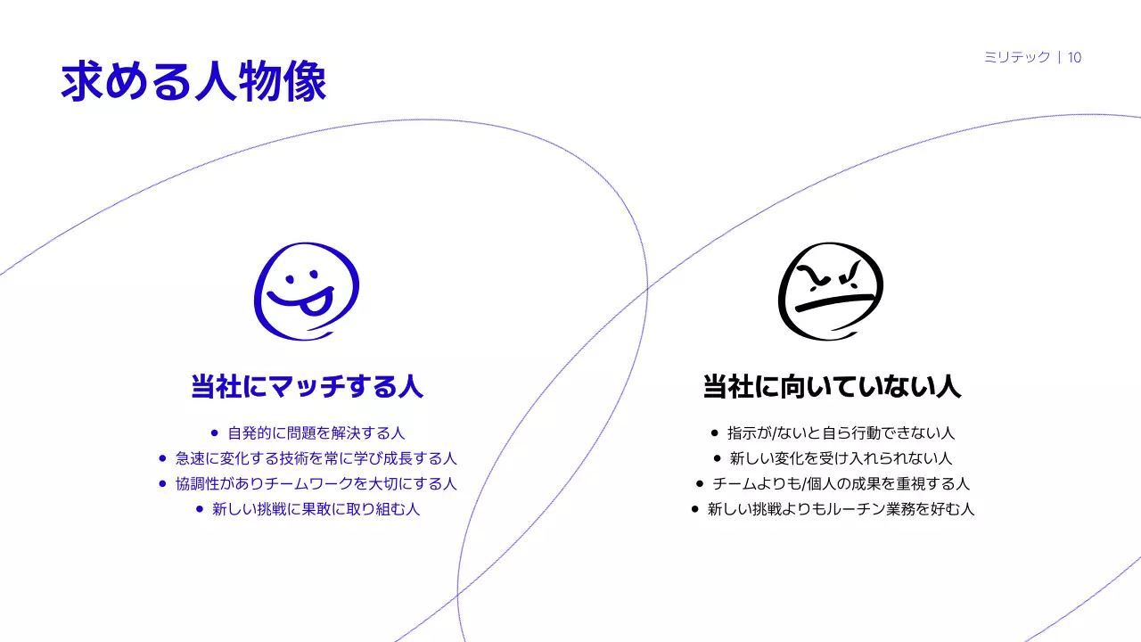 青 モダン 企業説明会 プレゼンテーション