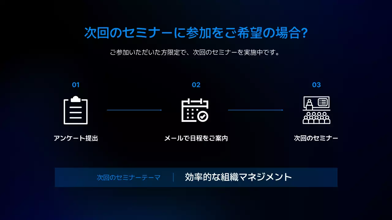 青 モダン セミナー 資料 プレゼンテーション