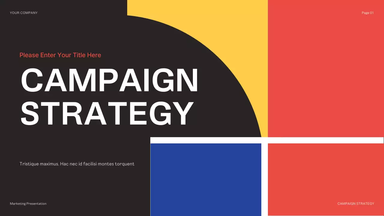Colorful Modern Campaign Strategy Presentation