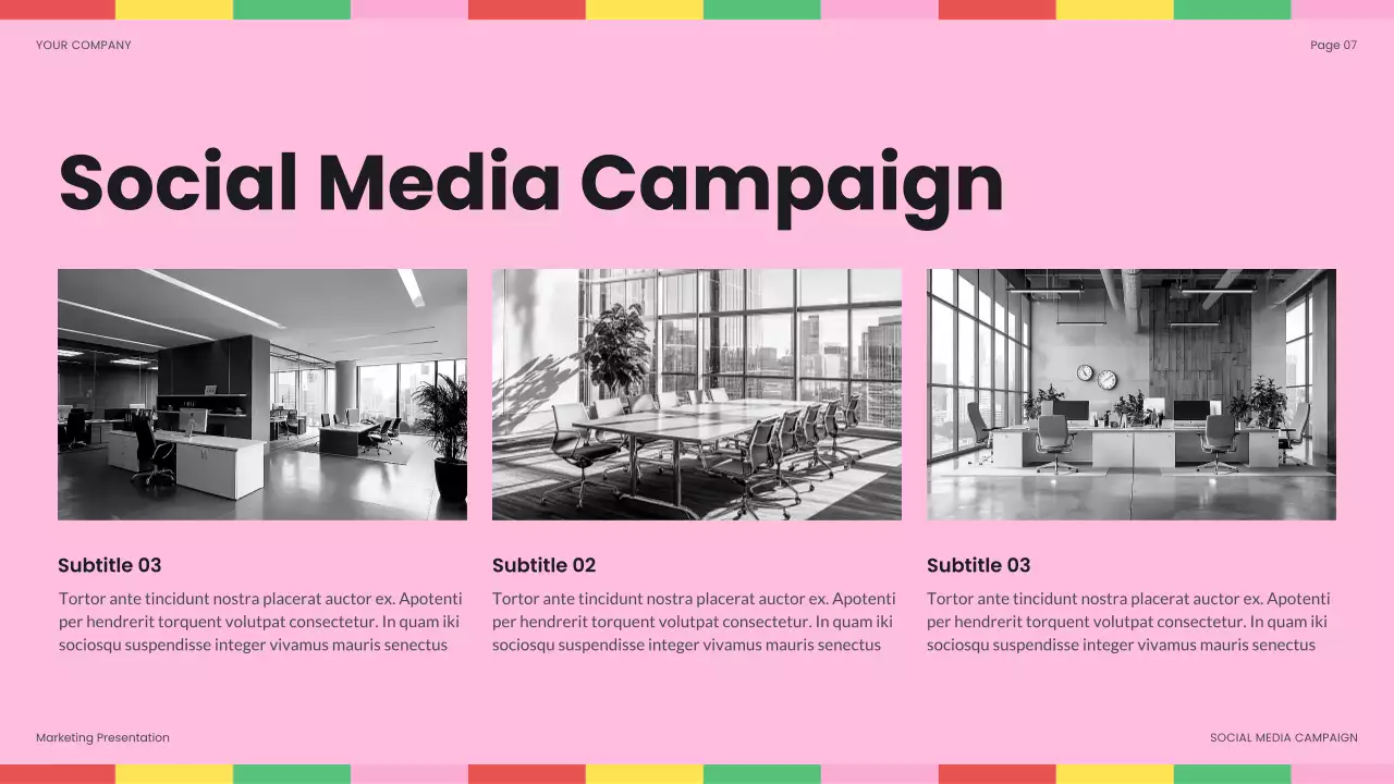 Black Modern Social Media Campaign Report Presentation
