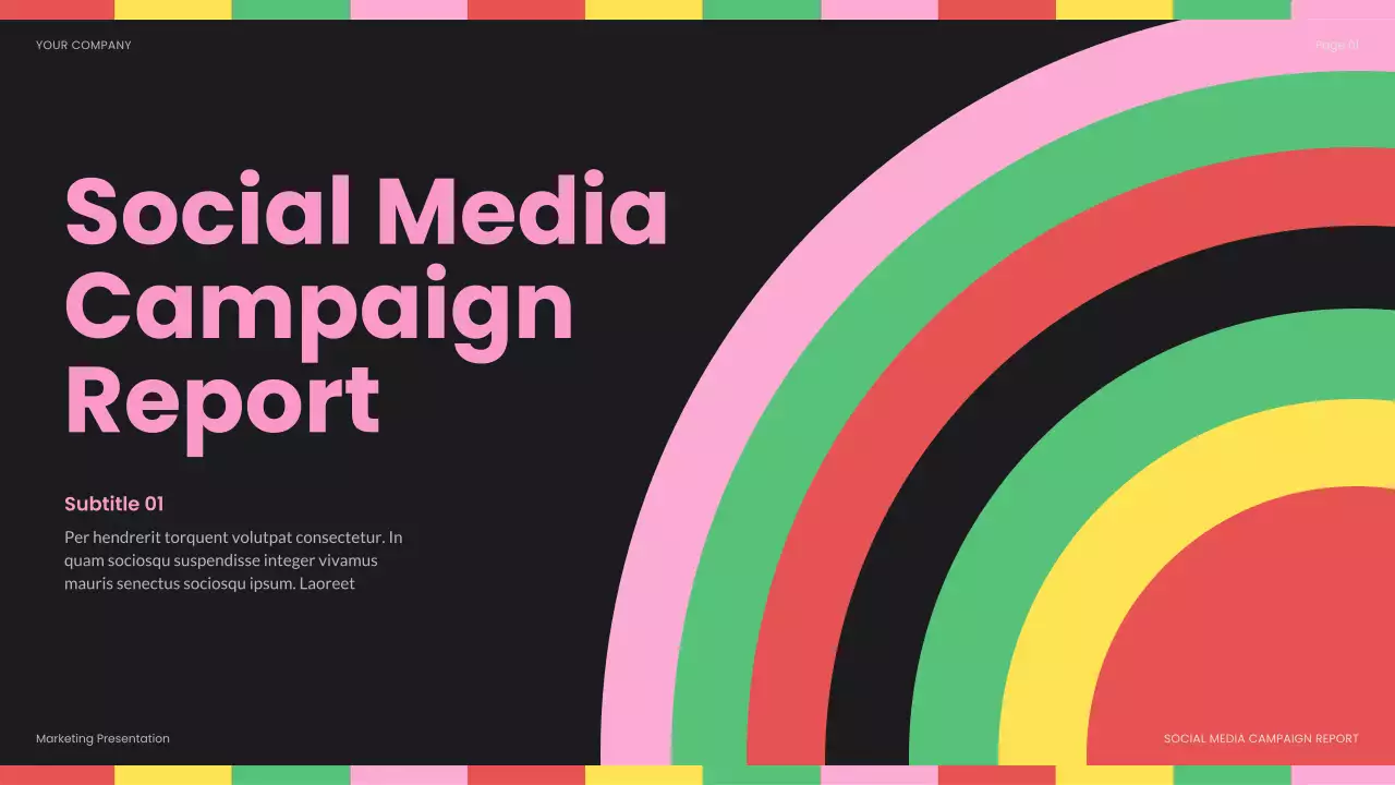 Black Modern Social Media Campaign Report Presentation