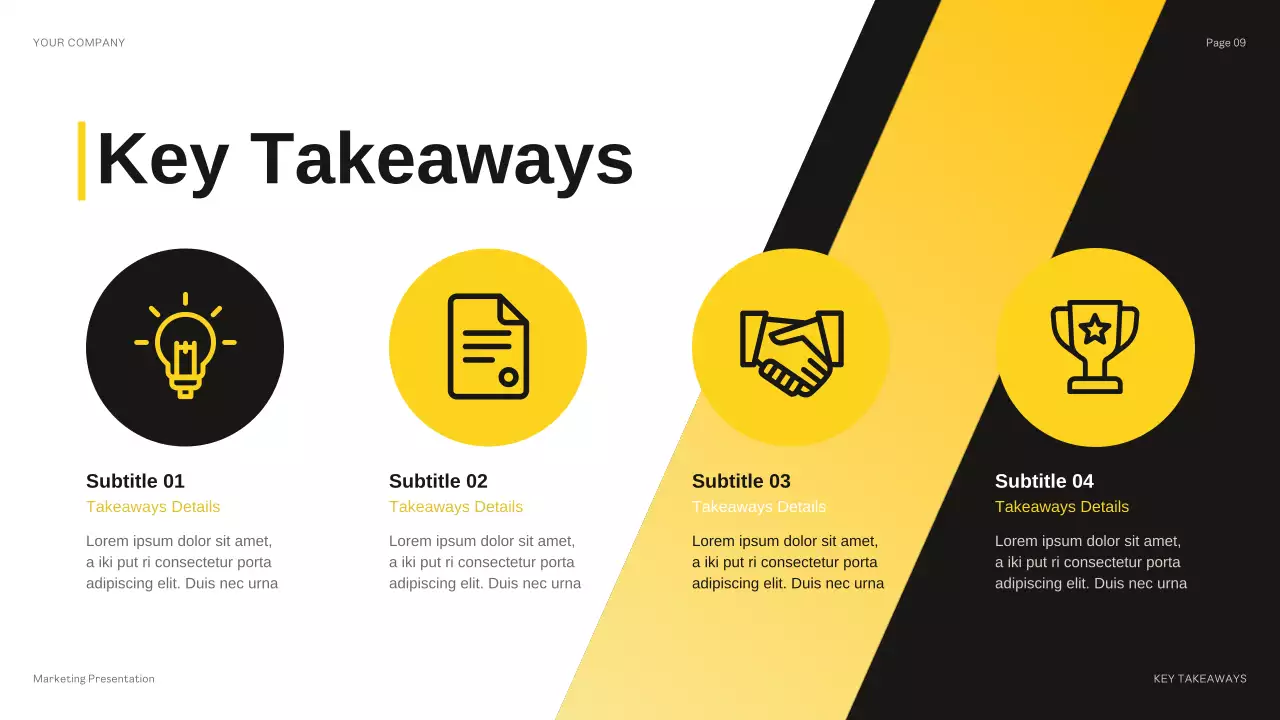 Yellow Modern Budget Review Presentation