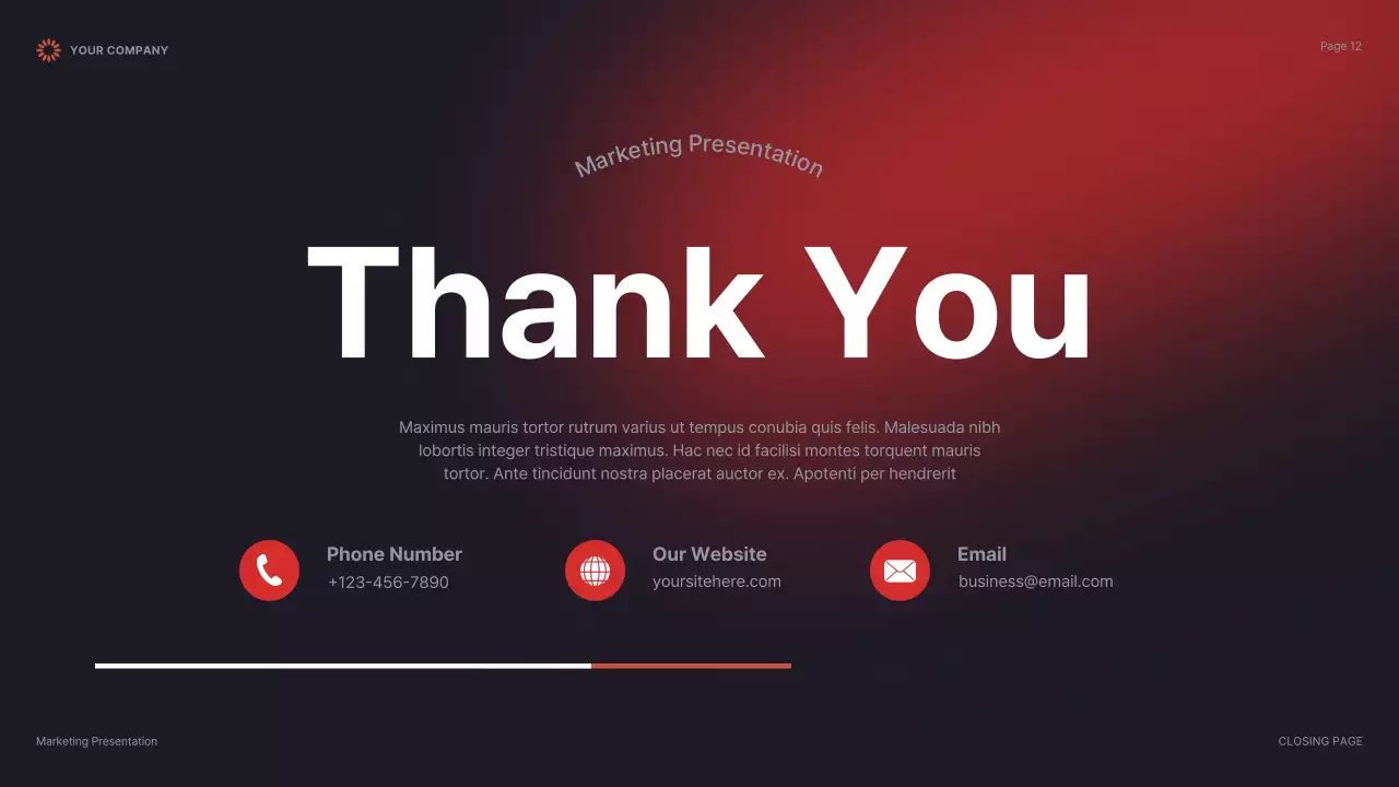 Red Modern Business Plan Presentation