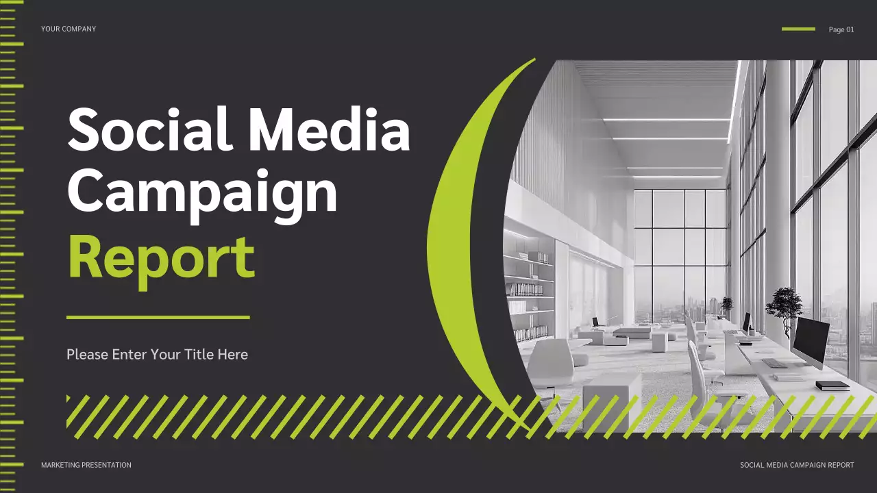 Green Modern Social Media Campaign Report Presentation