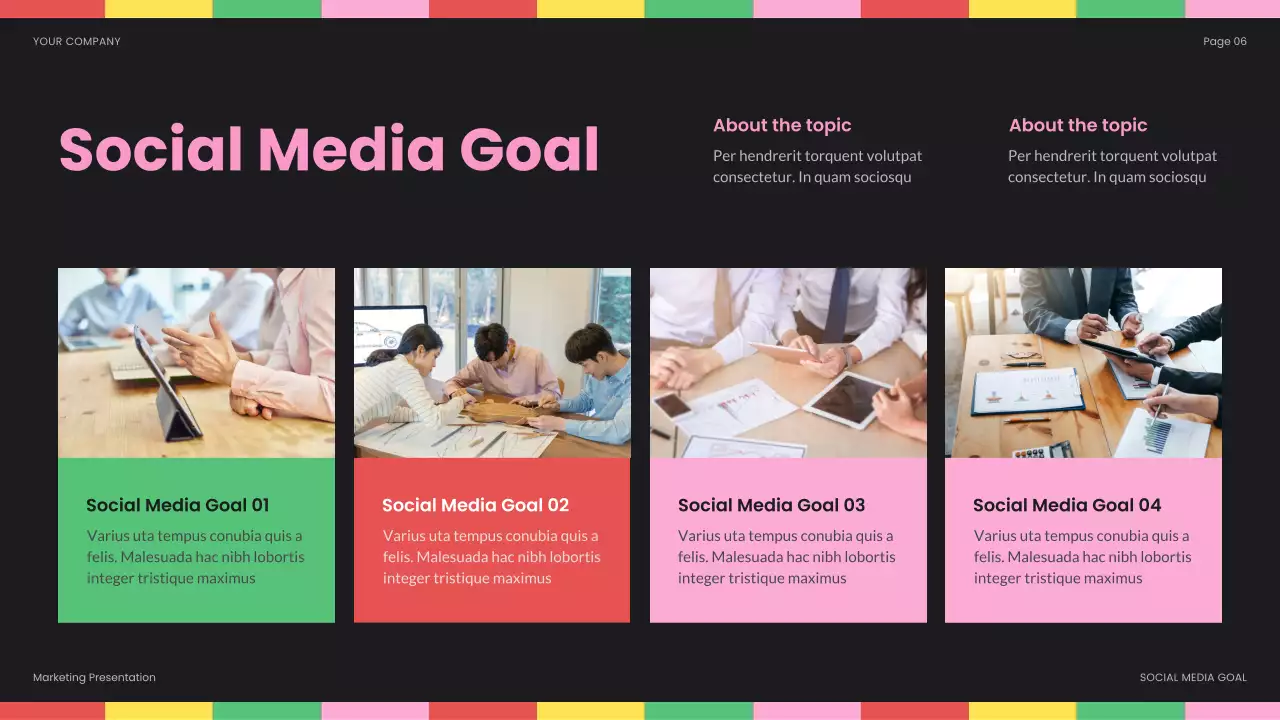 Black Modern Social Media Campaign Report Presentation