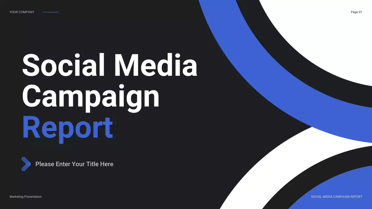 Blue Modern Social Media Campaign Report Presentation