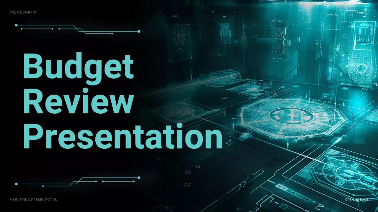 Teal Modern Budget Review Presentation