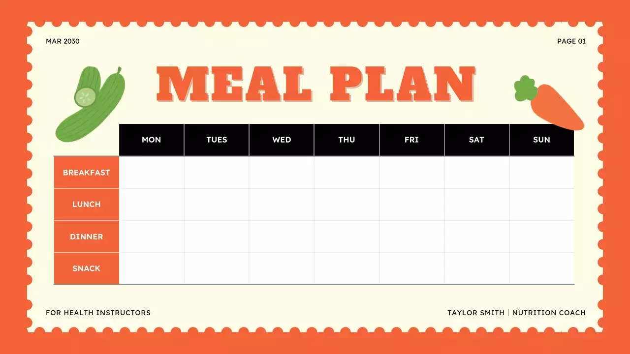 Orange Food Tracker Presentation