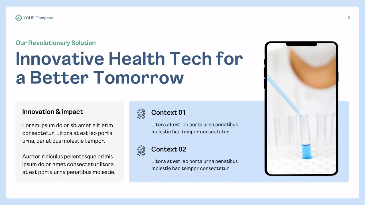 Blue Modern Health Tech Presentation