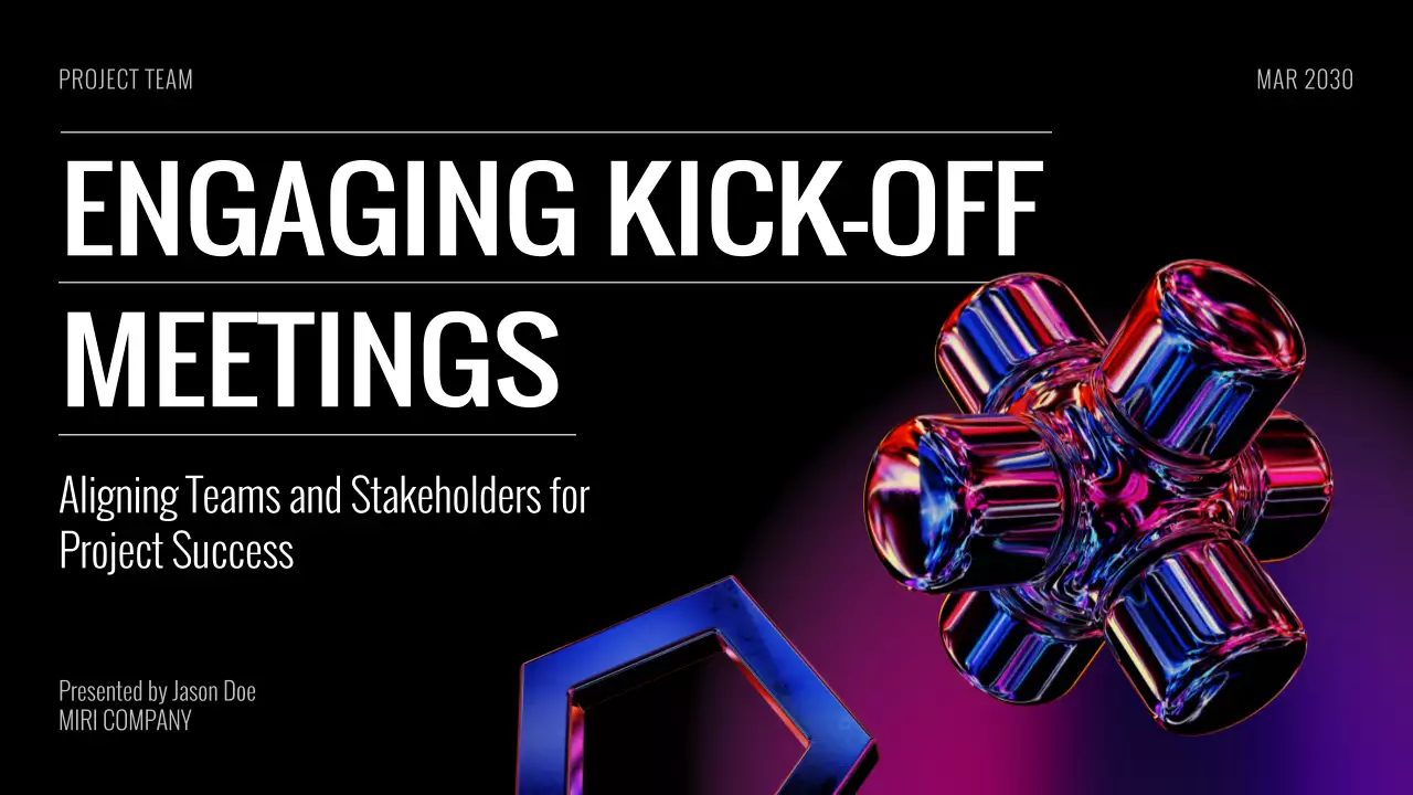 Black Modern Kick-off Meeting Presentation