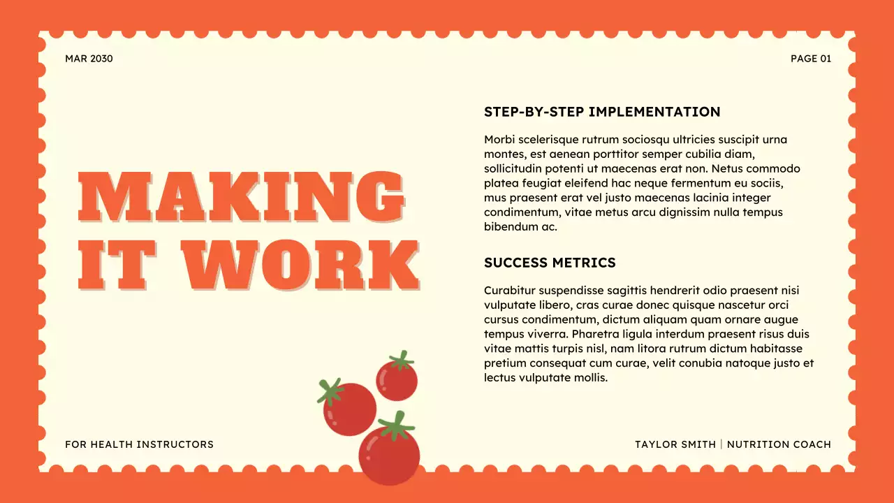 Orange Food Tracker Presentation